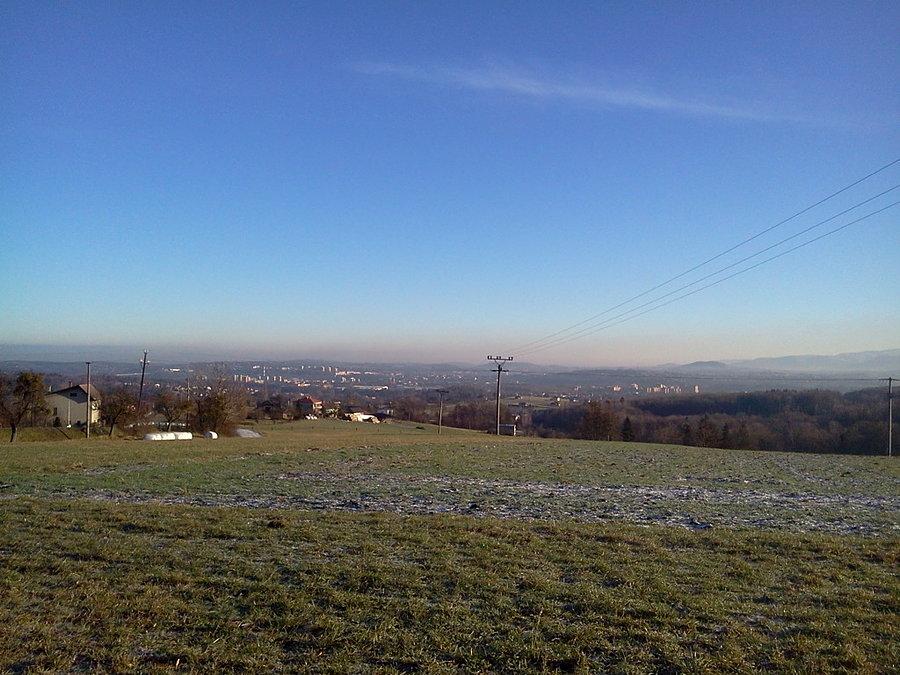 Widok z Górnego Żukowa na Cieszyn