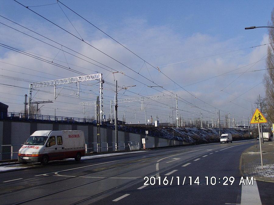 Ulica Armii Krajowej i linia kolejowa Katowice-Chorzów Batory po remoncie