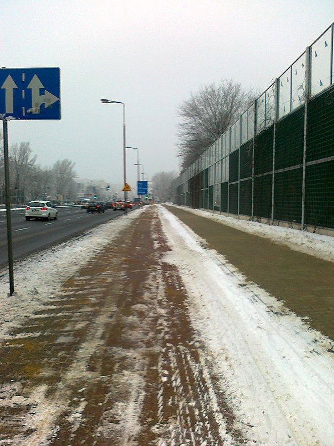Odśnieżona ddr na Górczewskiej