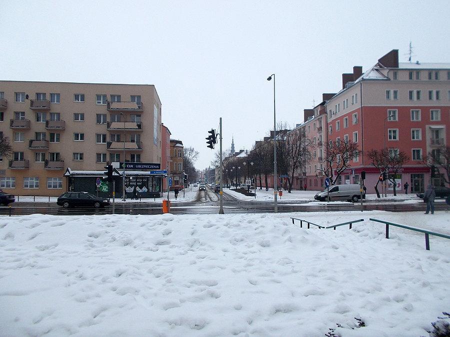 Widok na ulicę Giermków krótko przed 14
