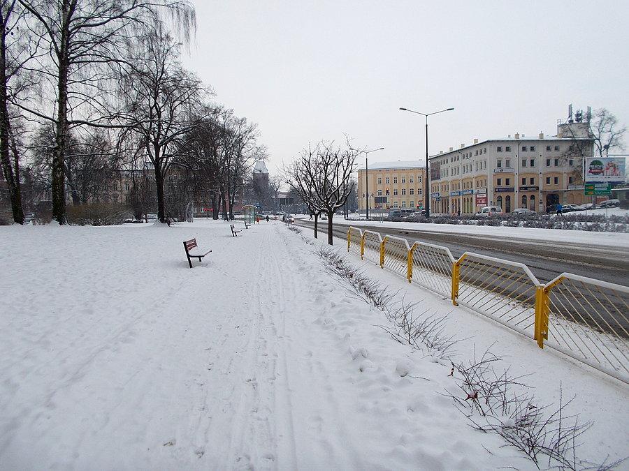 Śniegiem sypnęło do południa