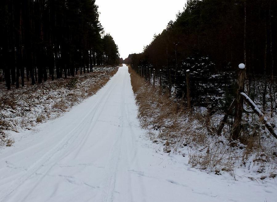 Śnieżna droga do DW 142