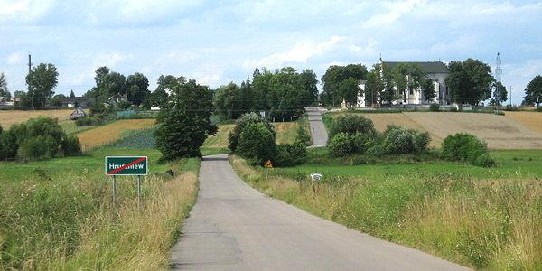 Murowany barokowy kościół p.w. św.Wojciecha Biskupa we wsi Górki