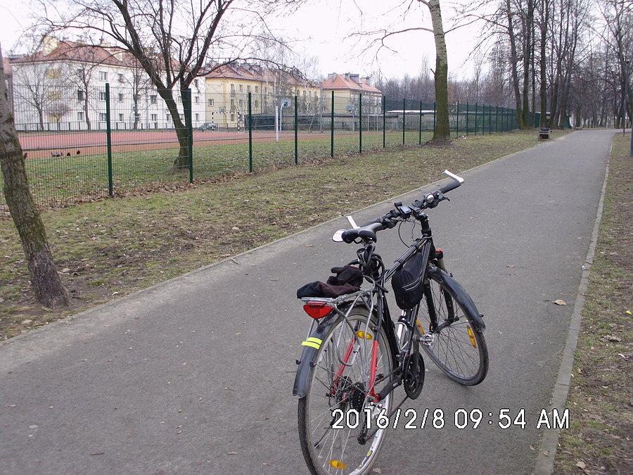 Na drodze rowerowej omijającej stare osiedle w Hajdukach - zawsze tamtędy jeżdżę unikając ulicy Stefana Batorego