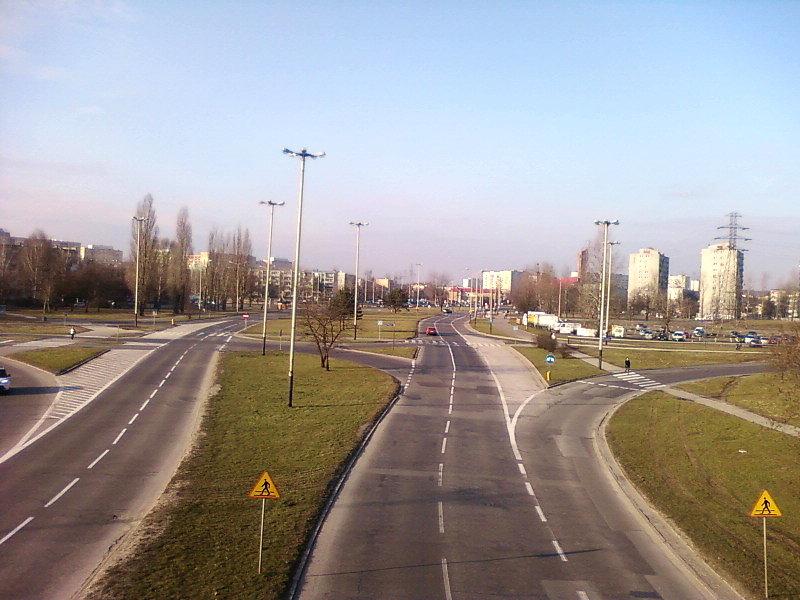 Widok na Waltera - Janke z wiaduktu na Maratońskiej