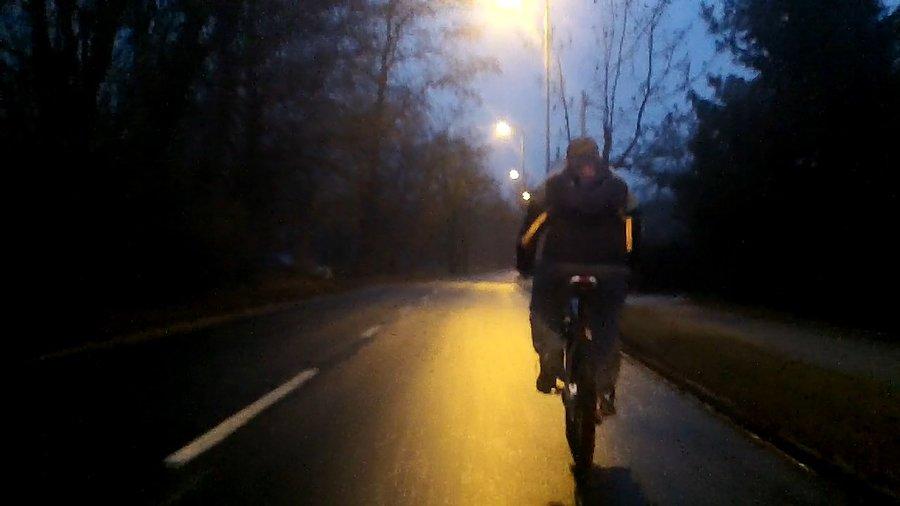 Wydawało mu się, że go nie dogonię... ale zaczął się podjazd ;P
