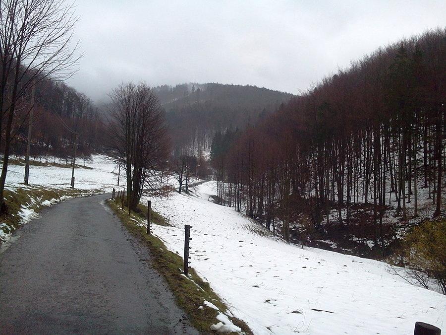 Początek podjazdu