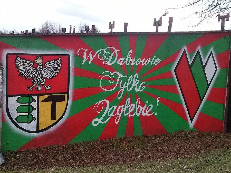 Graffiti na garażu - Zagłębie Sosnowiec