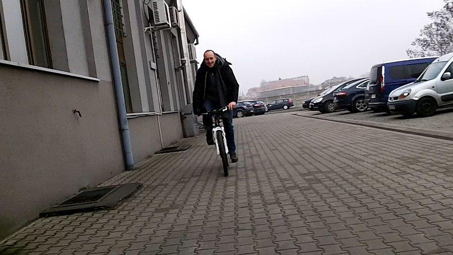 Tomasz na rowerze ;)