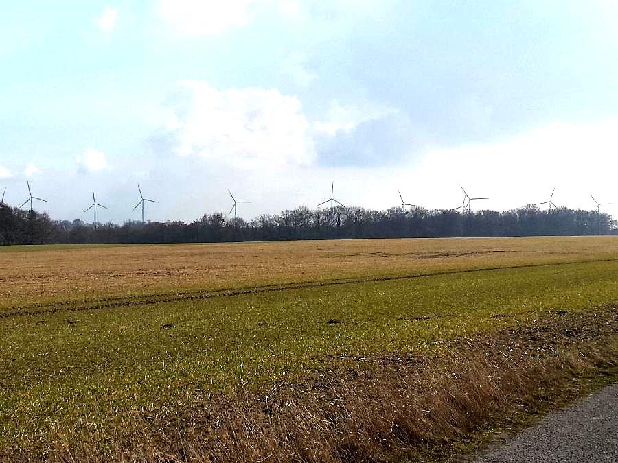 Ferma wiatrowa w okolicach Sułkowa