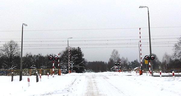 Przejazd kolejowy w Porosiukach