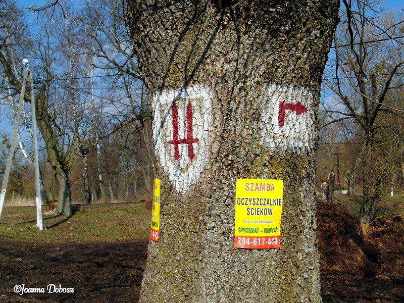 Po drodze mijaliśmy takie oznakowania - to trasa Tropami Herkulesa Monte