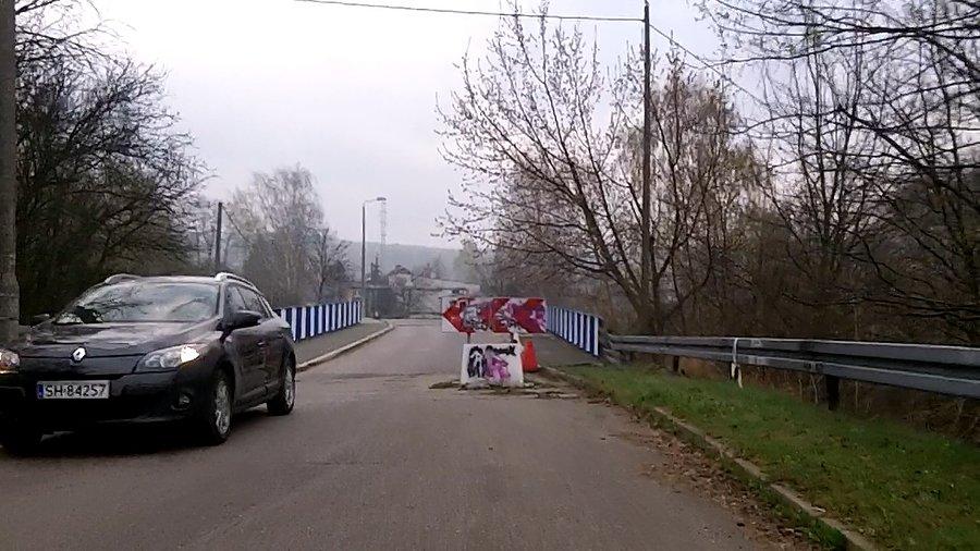 Zwężka na wiadukcie