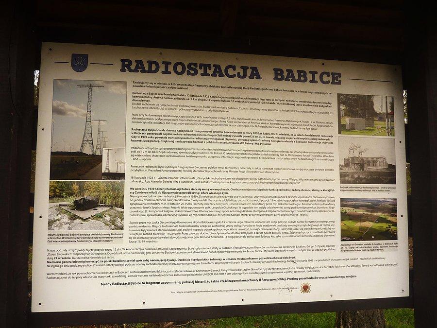 Transatlantycka Centrala Radionadawcza - Radiostacja Babice w latach 20. XX w. największy taki obiekt w Europie. Łączyła Europę z USA i Japonią