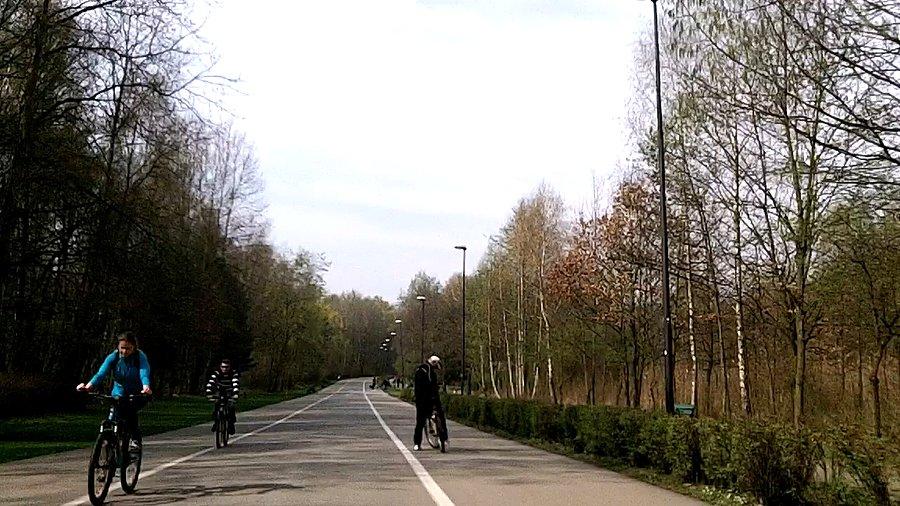 Choć kilku rowerzystów jest