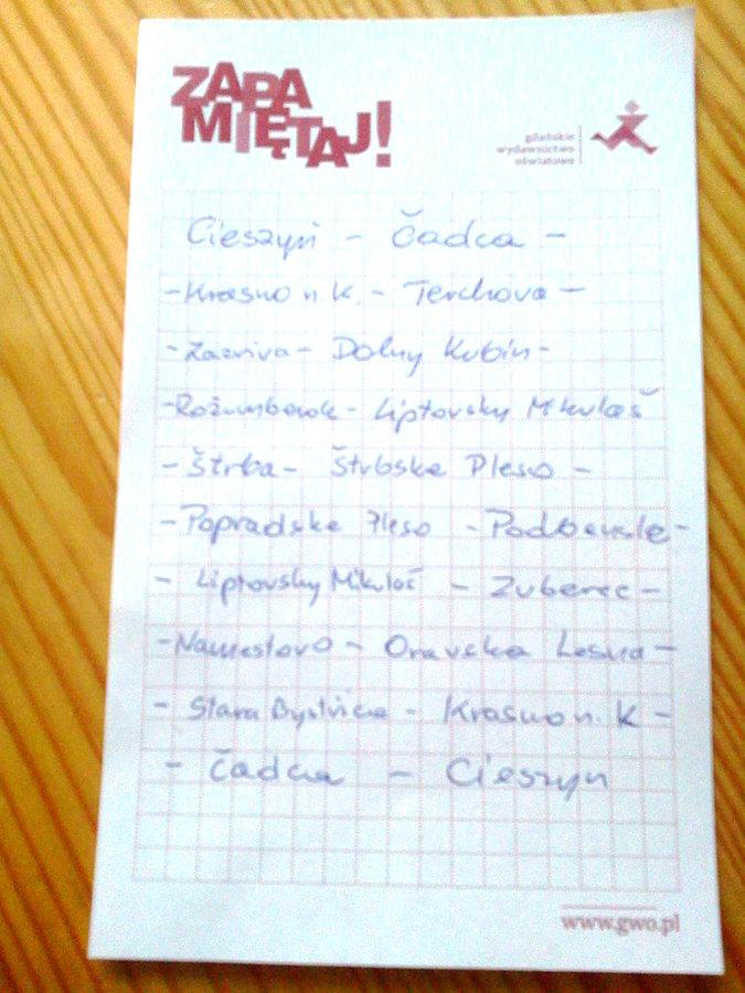 Informacja gdzie jadę