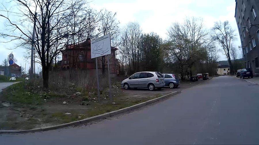 Początek rowerowego szlaku wzdłuż potoku Bielszowickiego