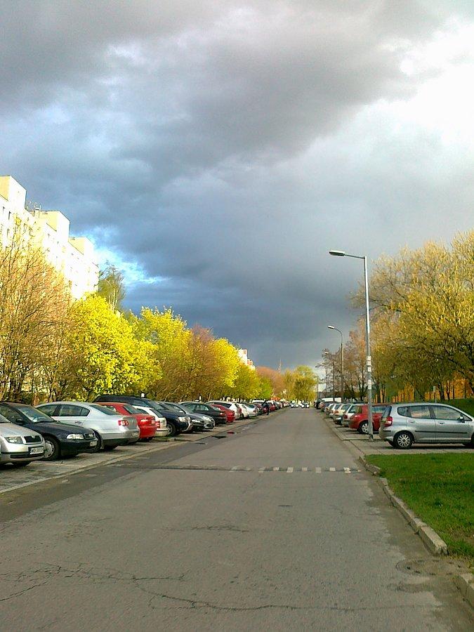 Pięknie wypiętrzone chmury