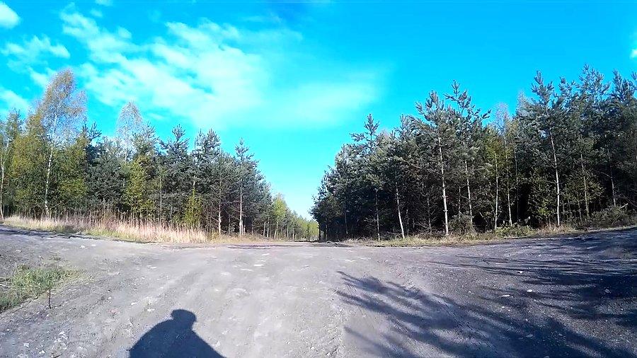 Końcówka podjazdu na starą hałdę w Makoszowach