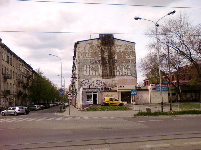 Stary mural przy skrzyżowaniu Kilińskiego / Abramowskiego