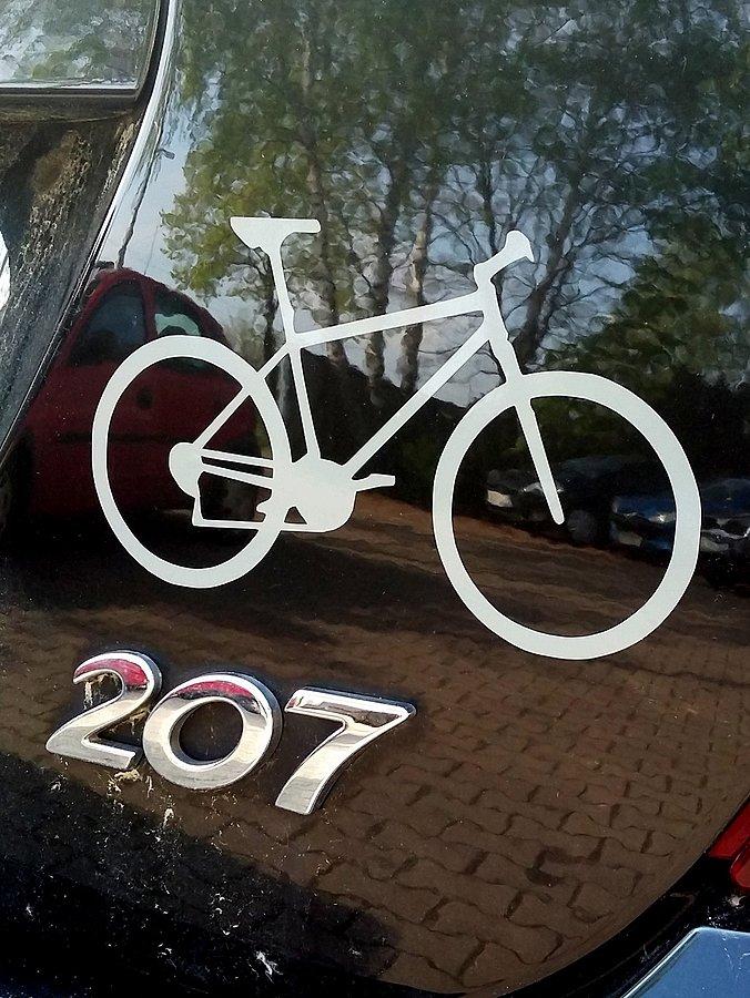 Rowerowa naklejeczka na blachosmrodzie