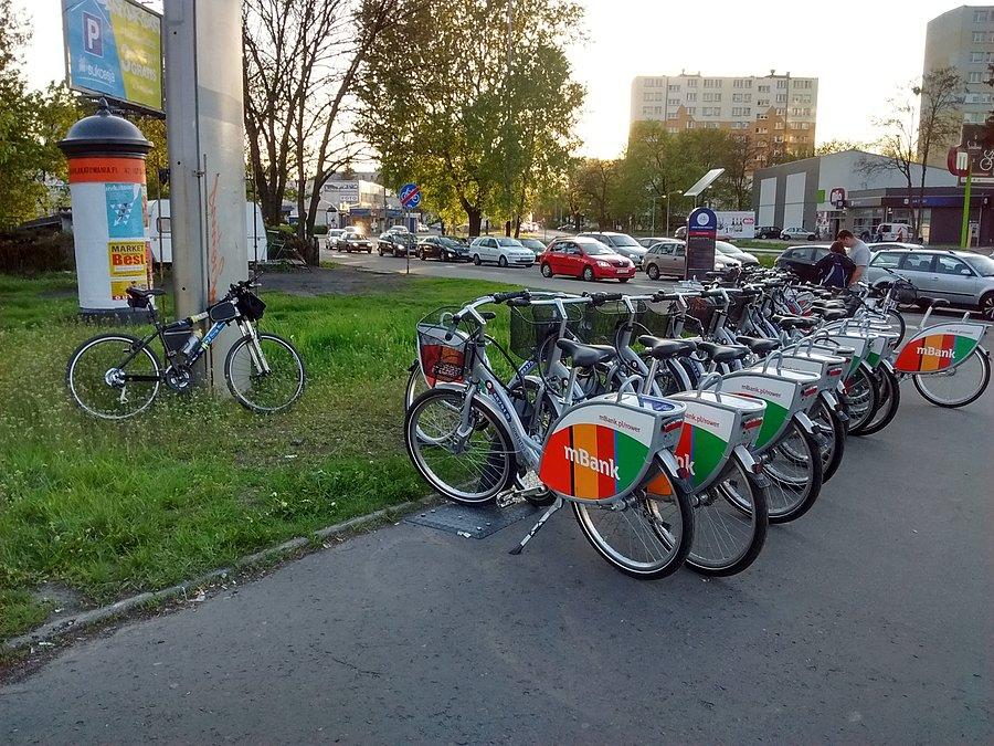Łódzki Rower Publiczny - stacja Pojezierska/Zgierska