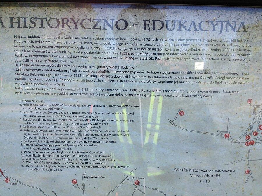 Info na temat pałacu w Bąblinie