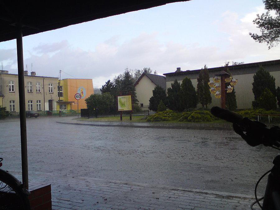 Ulewa na Rynku w Karłowicach