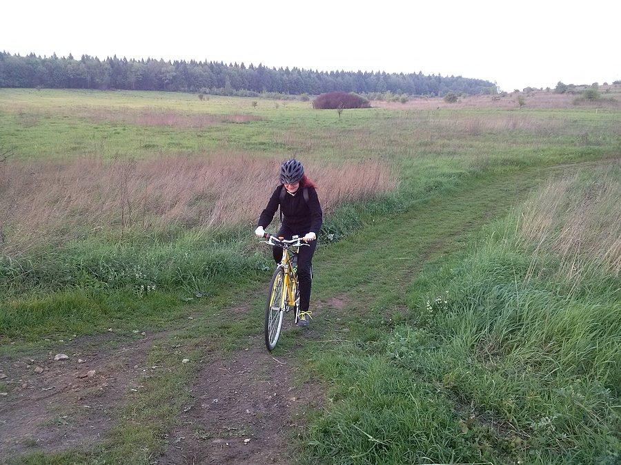 Rowerzystka w polu :)