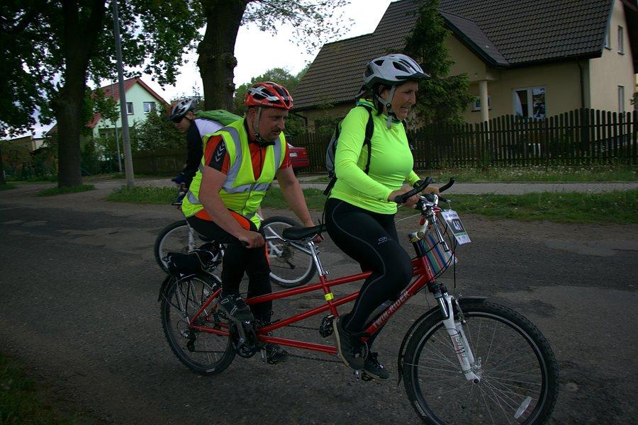 Gosia i Waldek na trasie maratonu