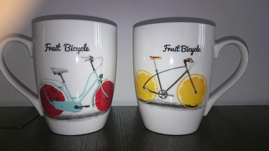 Dwa rowerowe kubeczki na kawusię :)