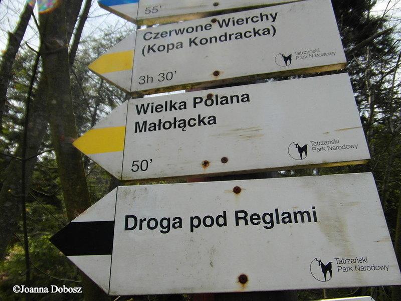 Droga pod Reglami- Zakopane