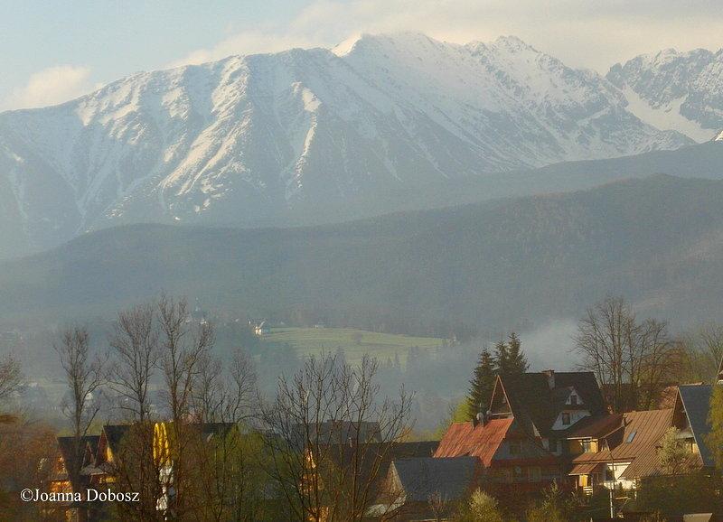 Poranny widok z naszego pensjonatu- Zakopane