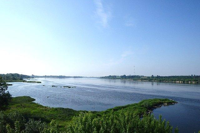 Widok z zamkowego wzgórza na Wisłę