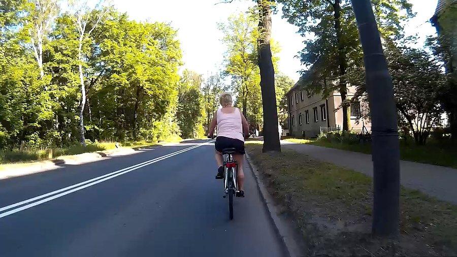 Rowerzystka w Zabrzu
