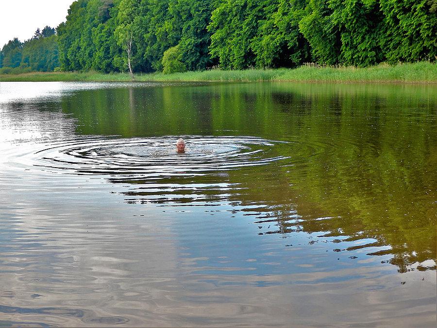 Tczew i jego okolice. Pierwsza w tym roku kąpiel w jeziorze...;)