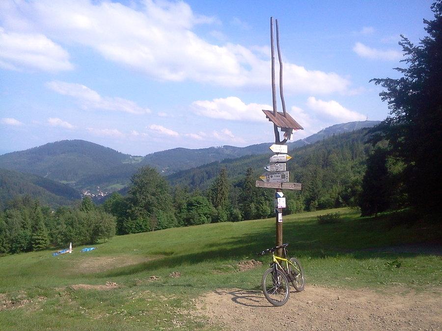 Na Karkoszczonce (widok na Skrzyczne)