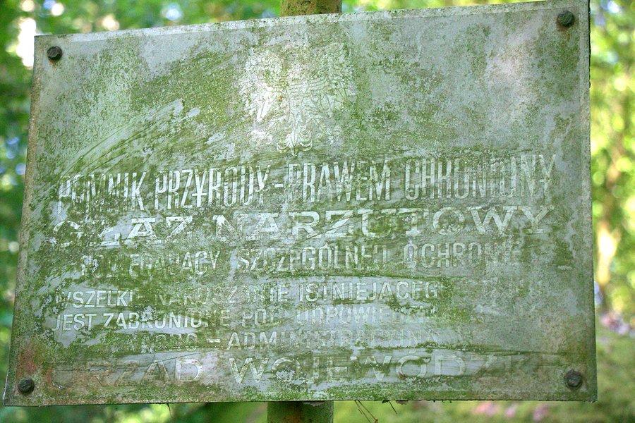 Tablica informacyjna przy głazie
