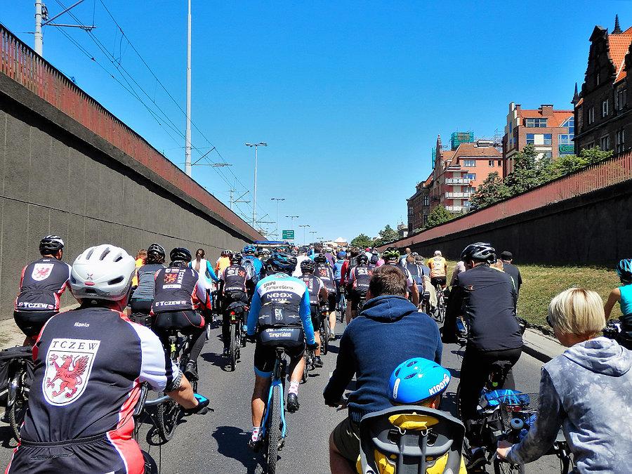 20 Wielki Przejazd Rowerowy na Pomorzu. Na trasie przejazdu. Gdańsk
