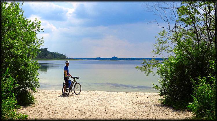 Dzika plaża nad Jeziorem Powidzkim