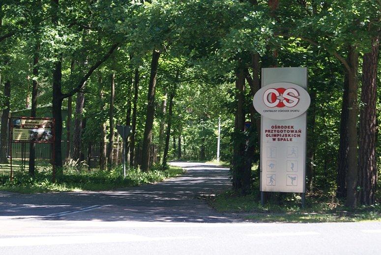 Wjazd do COS Spała