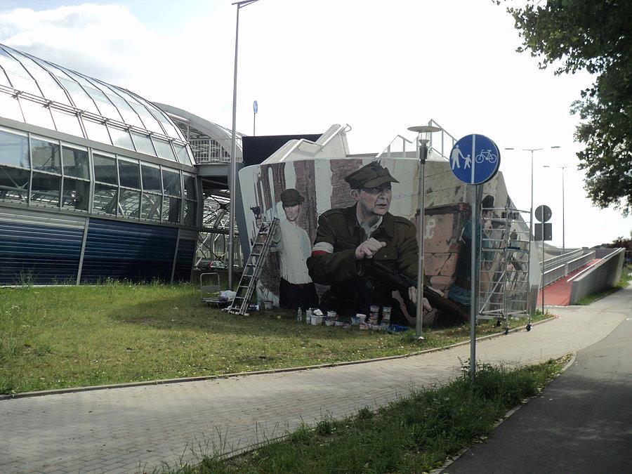 Mural przy trasie