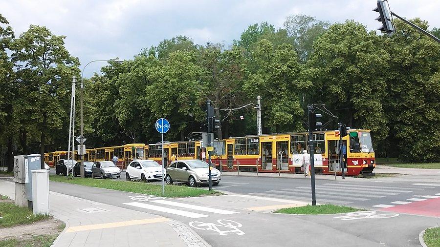 Łódź pociąg tramwajowy