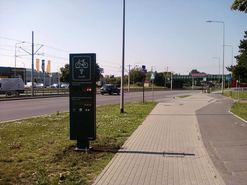 Liczydło rowerowe na Pabianickiej