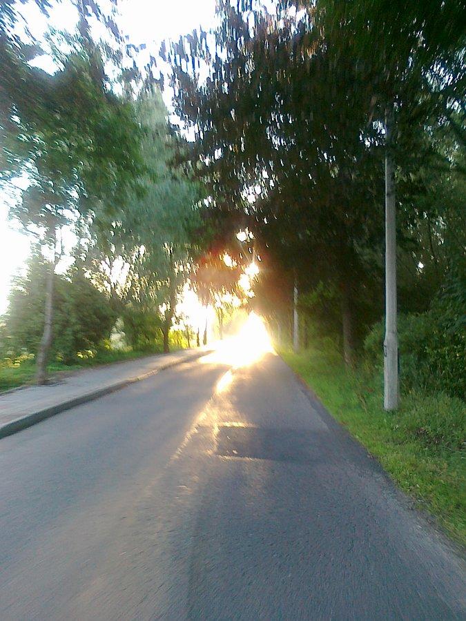 Słońce na drodze