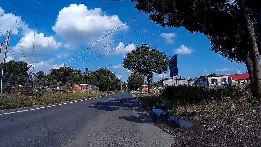 Zupełnie inna pogoda niż rano, kałuże jeszcze zostały