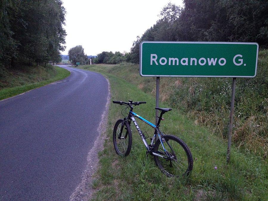 Wjazd do Romanowa od strony Kruszewa