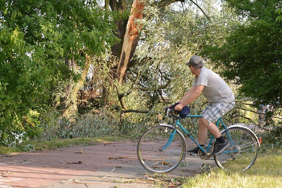 Krajobraz po burzy: DDR nad Bystrzycą w Lublinie