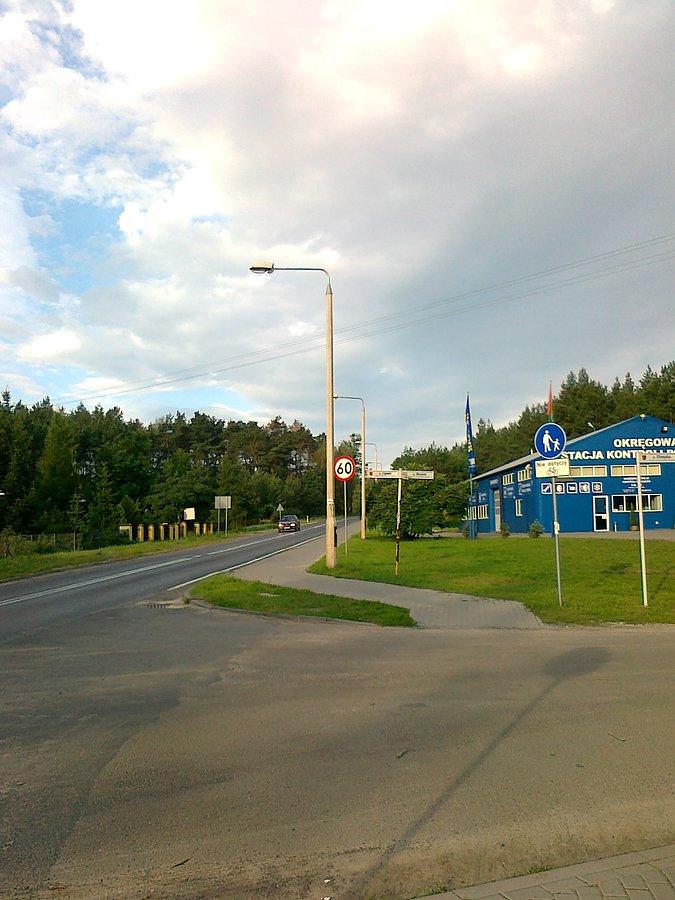 Tu wyjechałam na Szosę Ciechocińską
