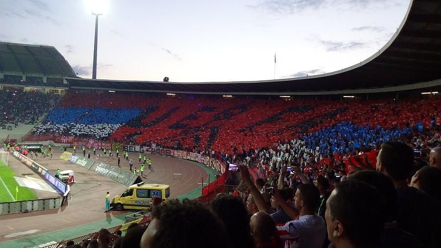 Stadion podczas meczu Crvena Zvezda vs Valetta FC